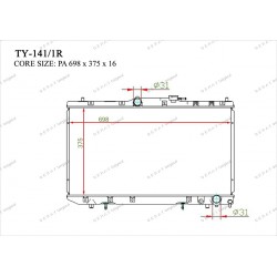 Радиатор основной Gerat TY-141/1R