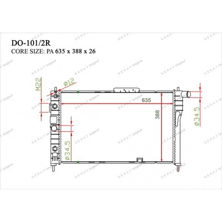 Радиатор основной Gerat DO-101/2R