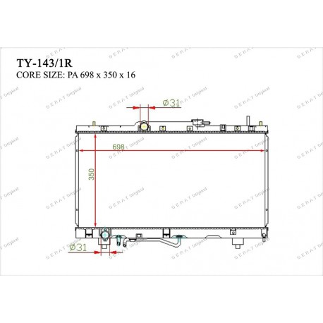 Радиатор основной Gerat TY-143/1R