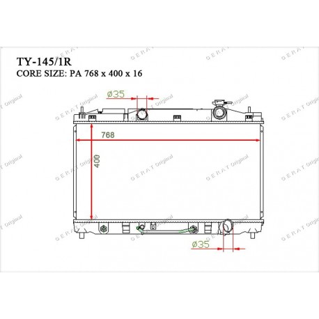 Радиатор основной Gerat TY-145/1R