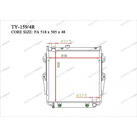 Радиатор основной Gerat TY-159/4R
