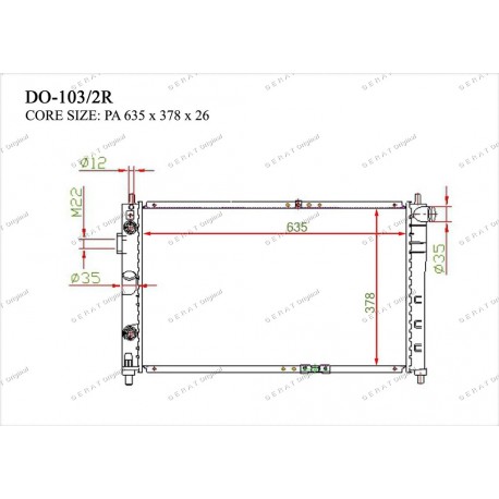 Радиатор основной Gerat DO-103/2R