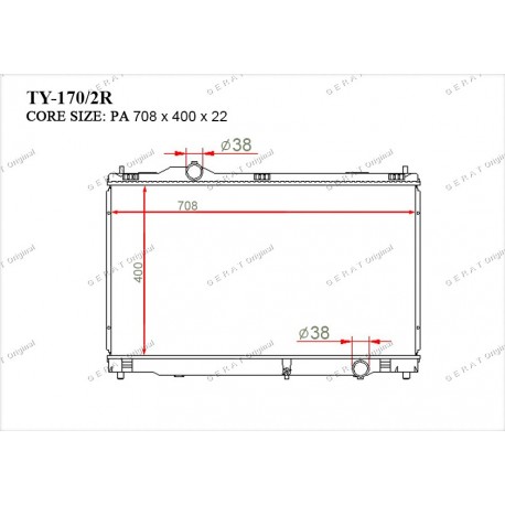 Радиатор основной Gerat TY-170/2R