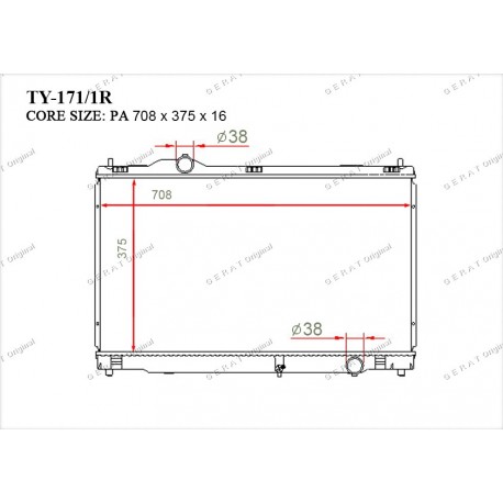 Радиатор основной Gerat TY-171/1R