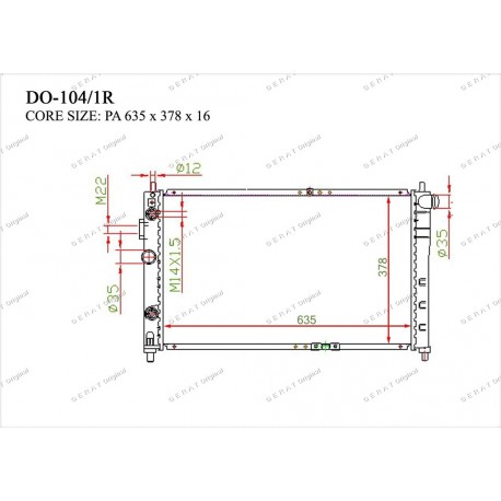 Радиатор основной Gerat DO-104/1R