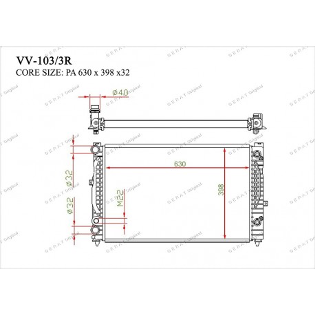 Радиатор основной Gerat VV-103/3R