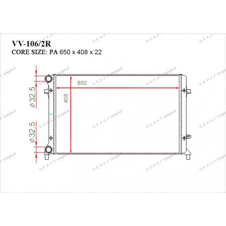 Радиатор основной Gerat VV-106/2R