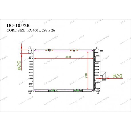 Радиатор основной Gerat DO-105/2R