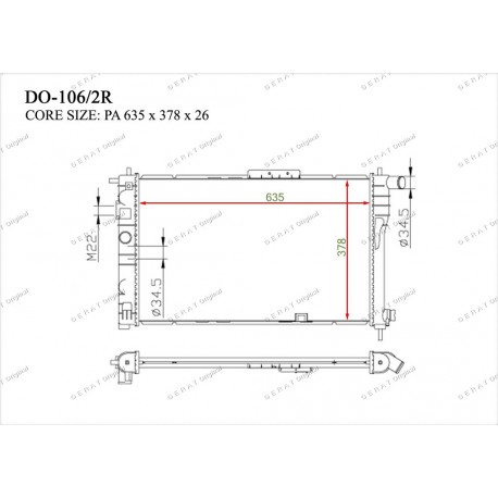 Радиатор основной Gerat DO-106/2R