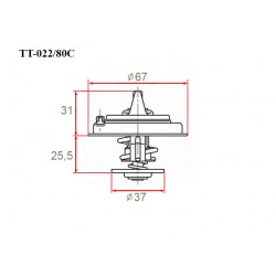Термостат автомобильный Gerat TT-022/80C