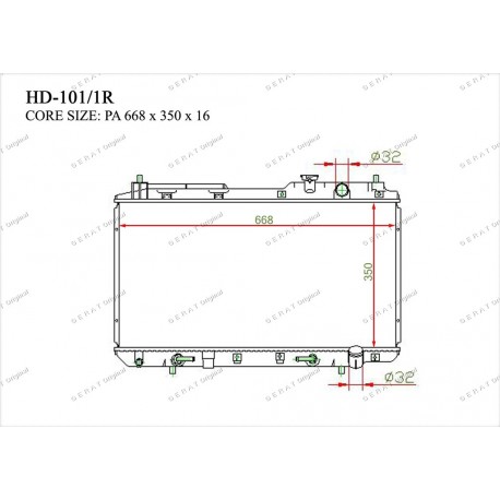 Радиатор основной Gerat HD-101/1R