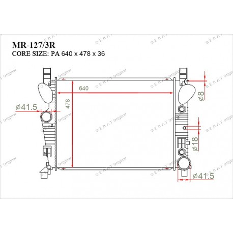 Радиатор основной Gerat MR-127/3R