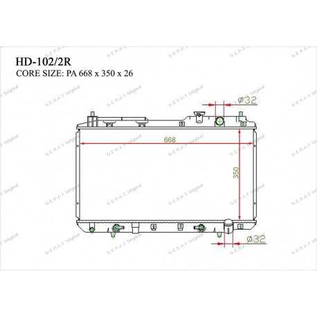 Радиатор основной Gerat HD-102/2R