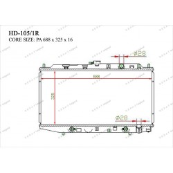 Радиатор основной Gerat HD-105/1R