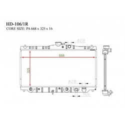 Радиатор основной Gerat HD-106/1R