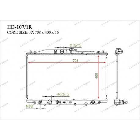 Радиатор основной Gerat HD-107/1R