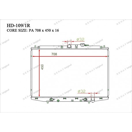Радиатор основной Gerat HD-109/1R