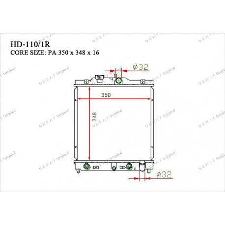 Радиатор основной Gerat HD-110/1R