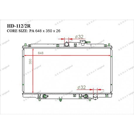 Радиатор основной Gerat HD-112/2R