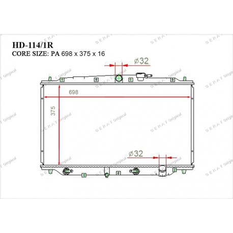 Радиатор основной Gerat HD-114/1R
