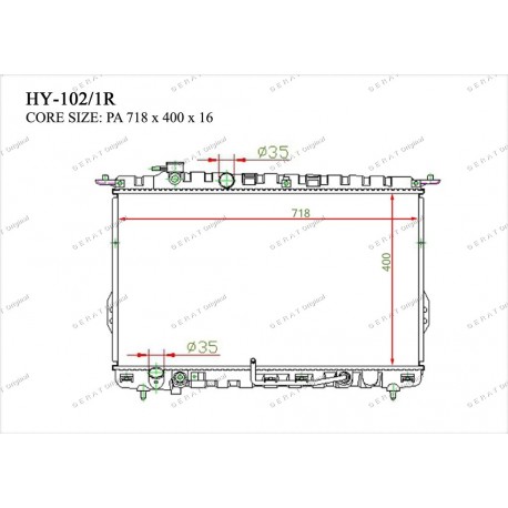 Радиатор основной Gerat HY-102/1R
