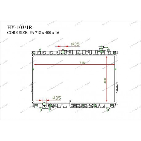 Радиатор основной Gerat HY-103/1R