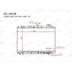 Радиатор основной Gerat HY-105/2R
