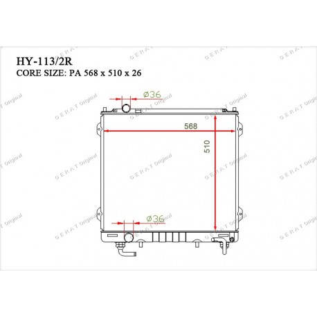 Радиатор основной Gerat HY-113/2R
