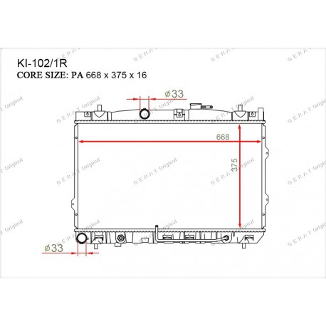 Радиатор основной Gerat KI-102/1R