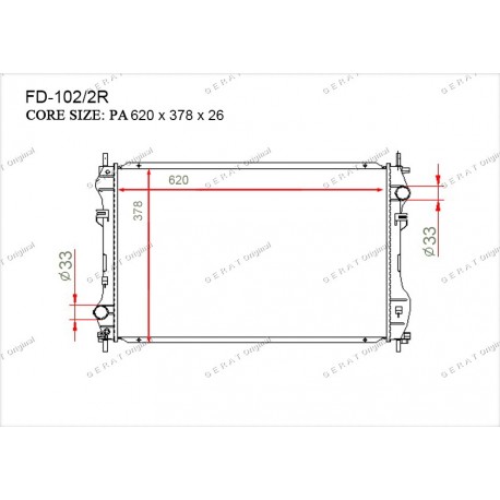 Радиатор основной Gerat FD-102/2R