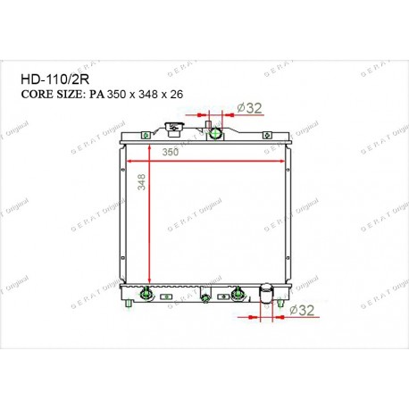 Радиатор основной Gerat HD-110/2R