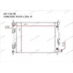 Радиатор основной Gerat HY-115/1R