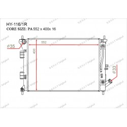 Радиатор основной Gerat HY-116/1R