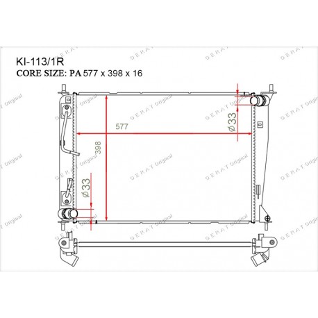 Радиатор основной Gerat KI-113/1R