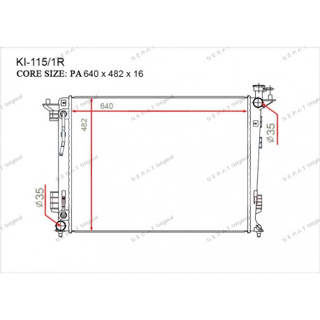 Радиатор основной Gerat KI-115/1R