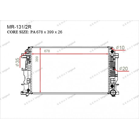 Радиатор основной Gerat MR-131/2R