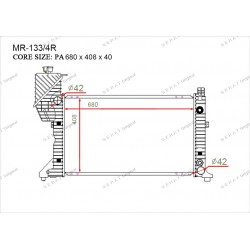 Радиатор основной Gerat MR-133/4R