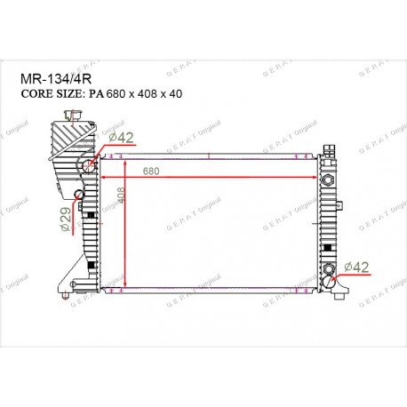 Радиатор основной Gerat MR-134/4R