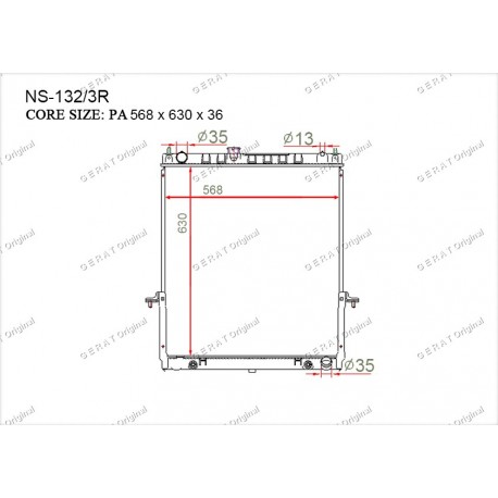 Радиатор основной Gerat NS-132/3R