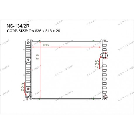 Радиатор основной Gerat NS-134/2R