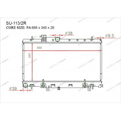 Радиатор основной Gerat SU-113/2R