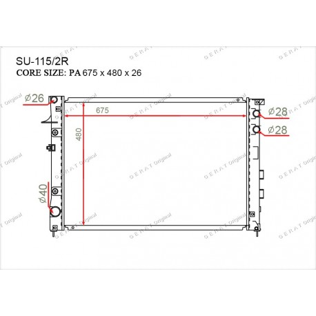 Радиатор основной Gerat SU-115/2R