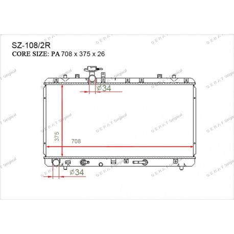 Радиатор основной Gerat SZ-108/2R