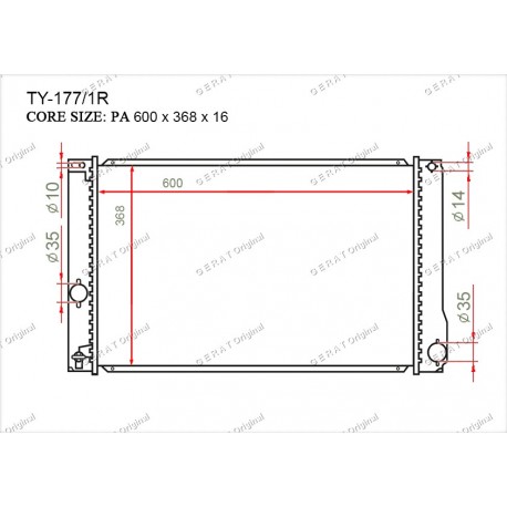 Радиатор основной Gerat TY-177/1R