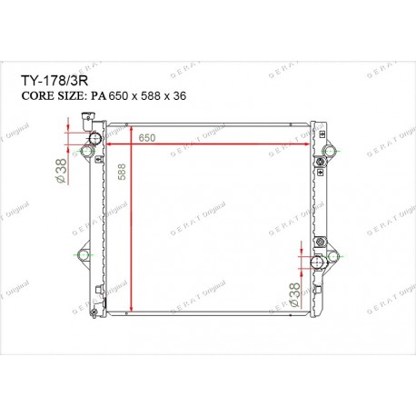Радиатор основной Gerat TY-178/3R