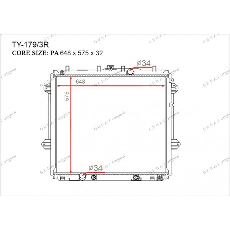Радиатор основной Gerat TY-179/3R