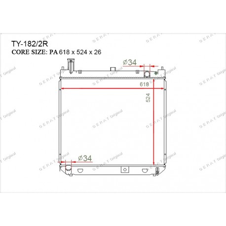 Радиатор основной Gerat TY-182/2R
