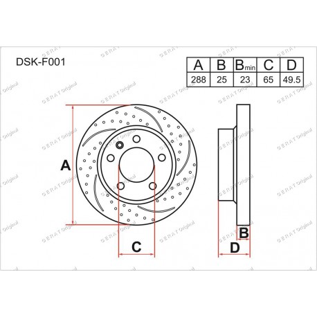 Тормозные диски Gerat DSK-F001
