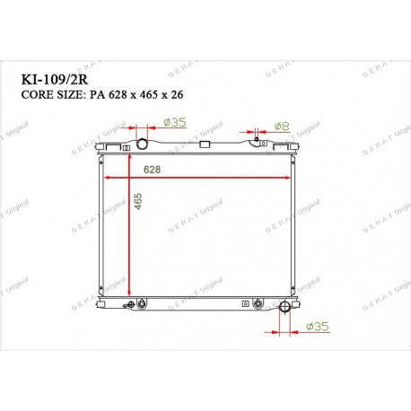 Радиатор основной Gerat KI-109/2R
