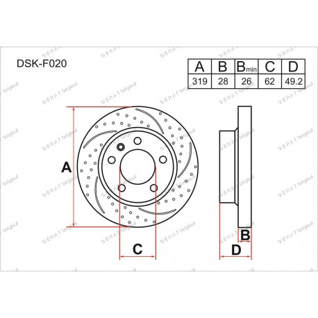 Тормозные диски Gerat DSK-F020